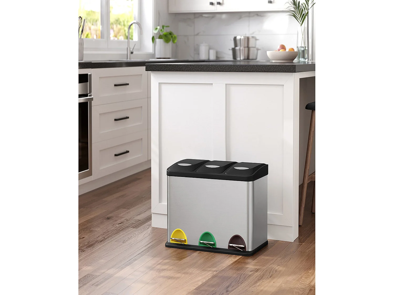 Système de tri des déchets des poubelles