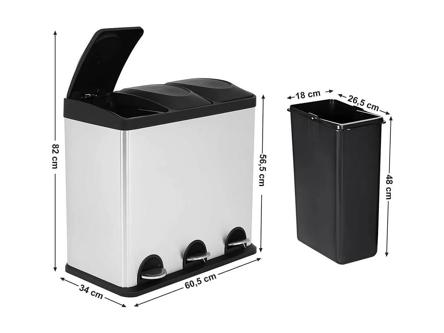 Mülleimer Mülltrennsystem
