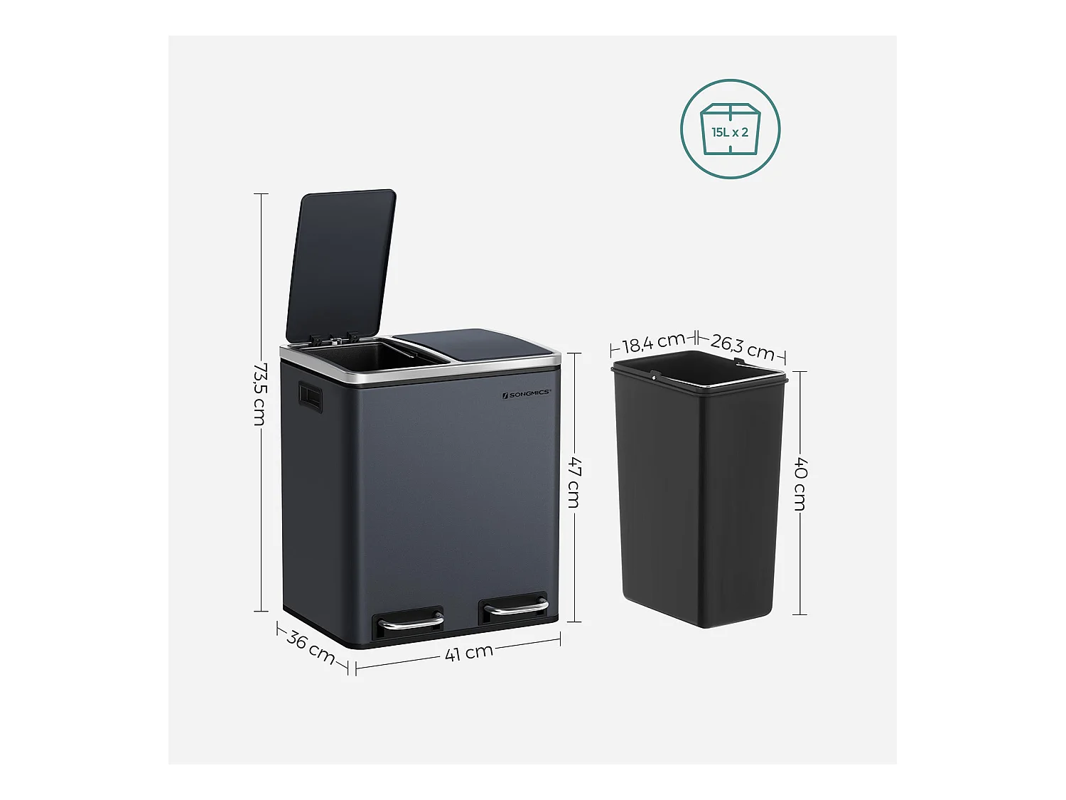 Mülleimer Mülltrennsystem