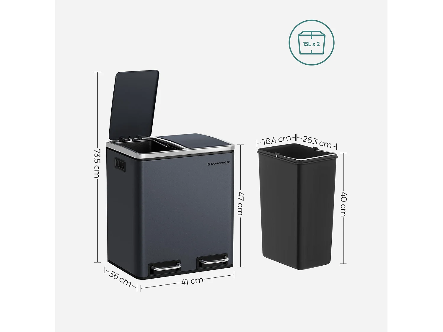 Mülleimer Mülltrennsystem