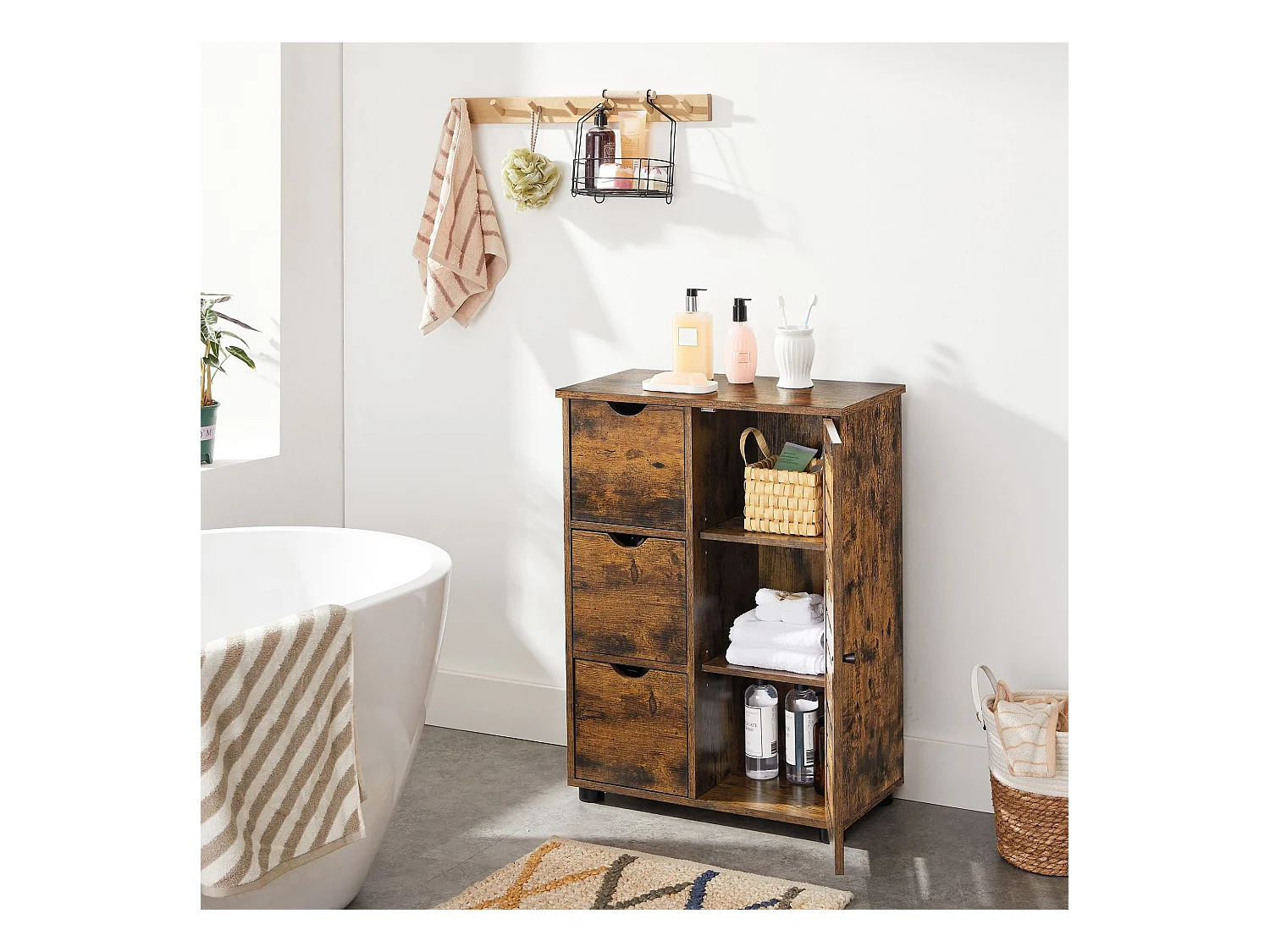 Mobiletto portaoggetti per il bagno