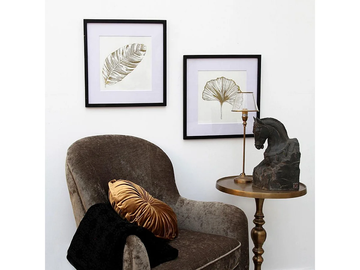 Lot de 2 tableaux décoratifs Bois Blanc - Basique Interior's