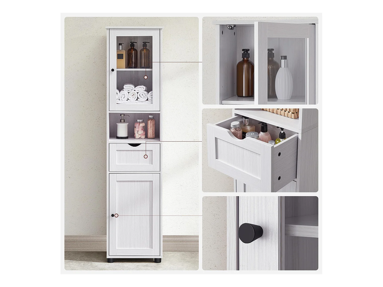 Badezimmerschrank Hochschrank Mbuji-Mayi