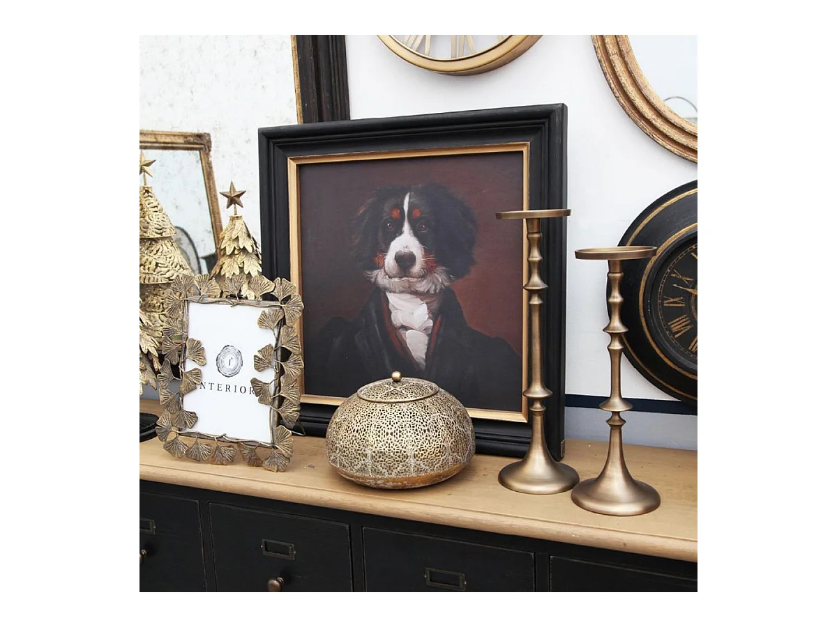 Toile cabinet curiosité chien Bois Multicolore - Chic Interior's