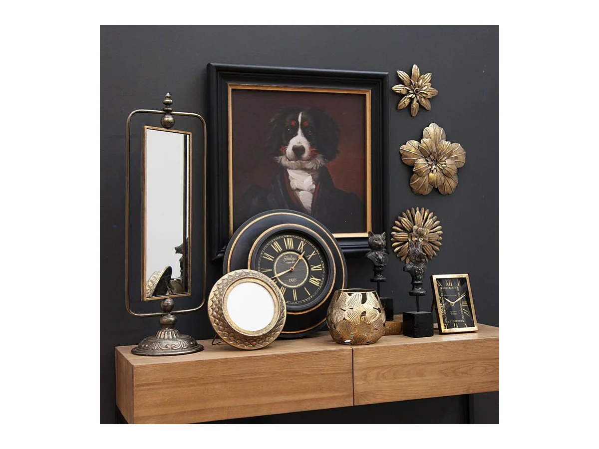 Toile cabinet curiosité chien Bois Multicolore - Chic Interior's