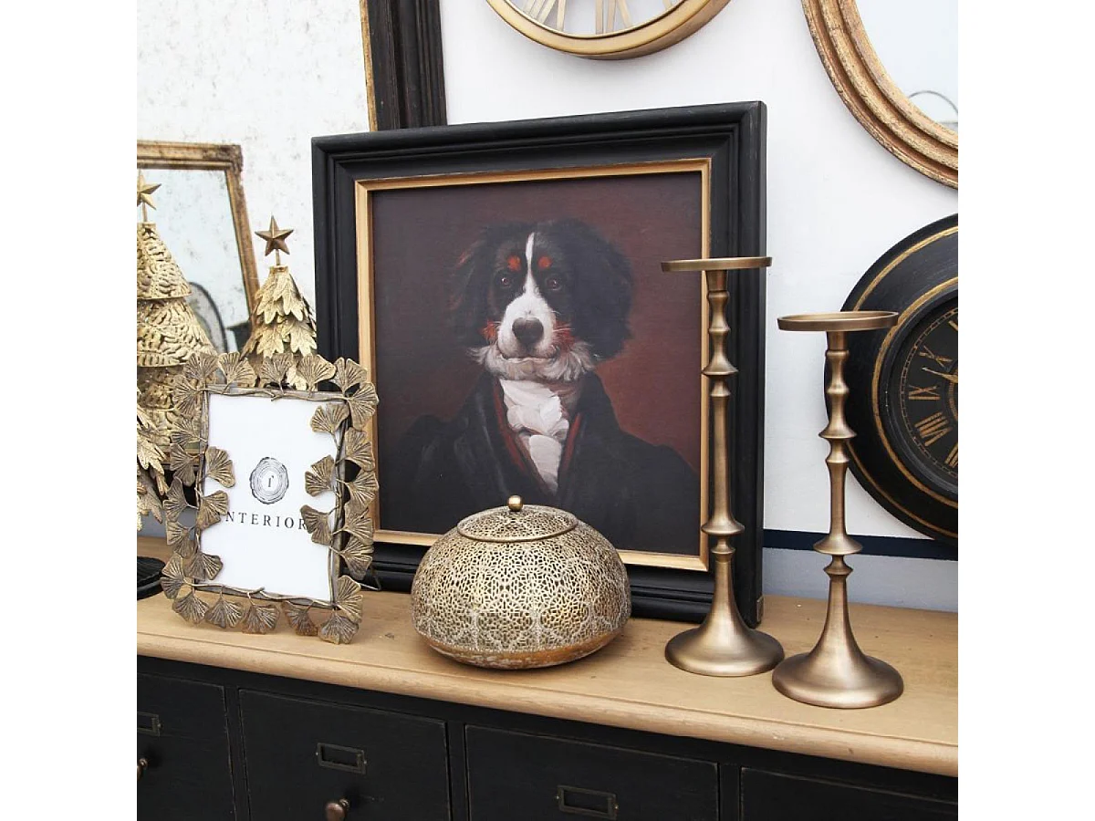 Toile cabinet curiosité chien Bois Multicolore - Chic Interior's