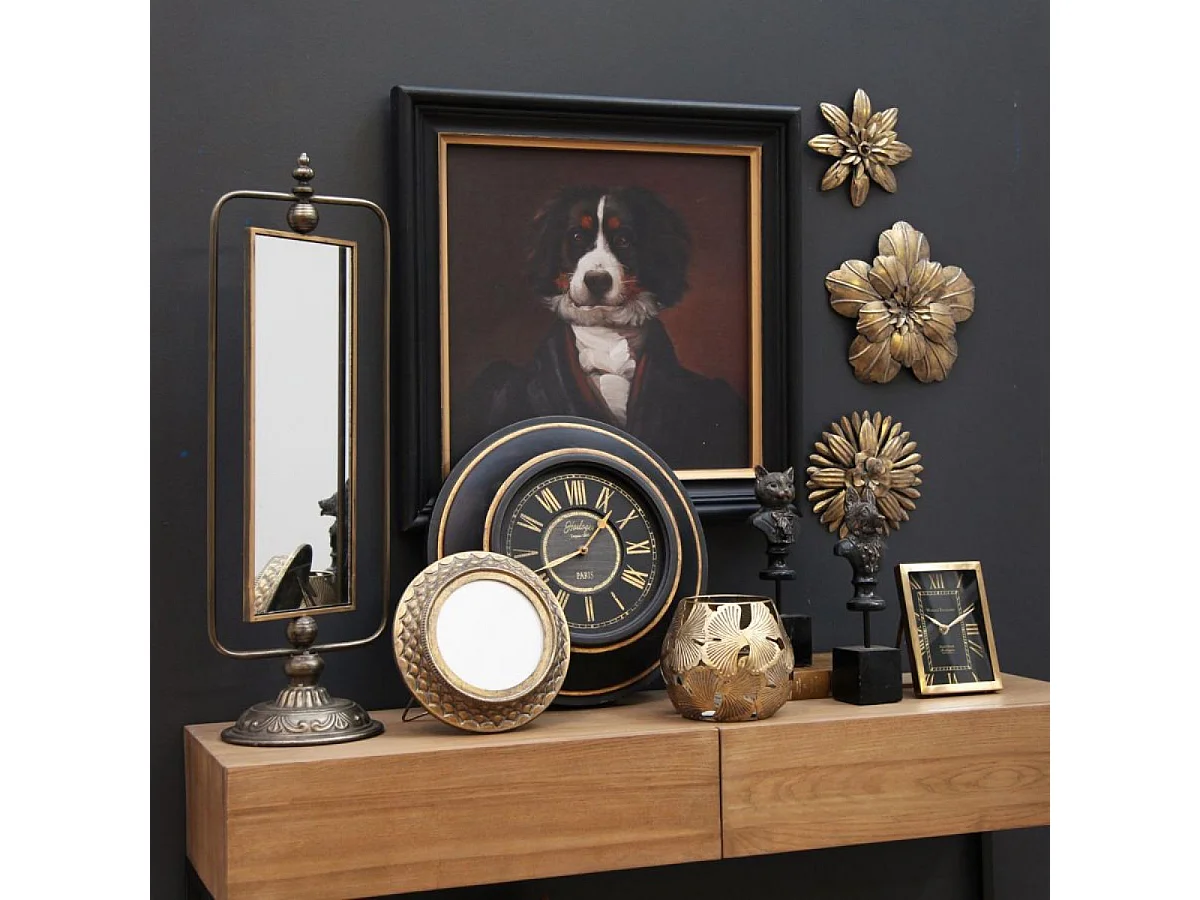 Toile cabinet curiosité chien Bois Multicolore - Chic Interior's