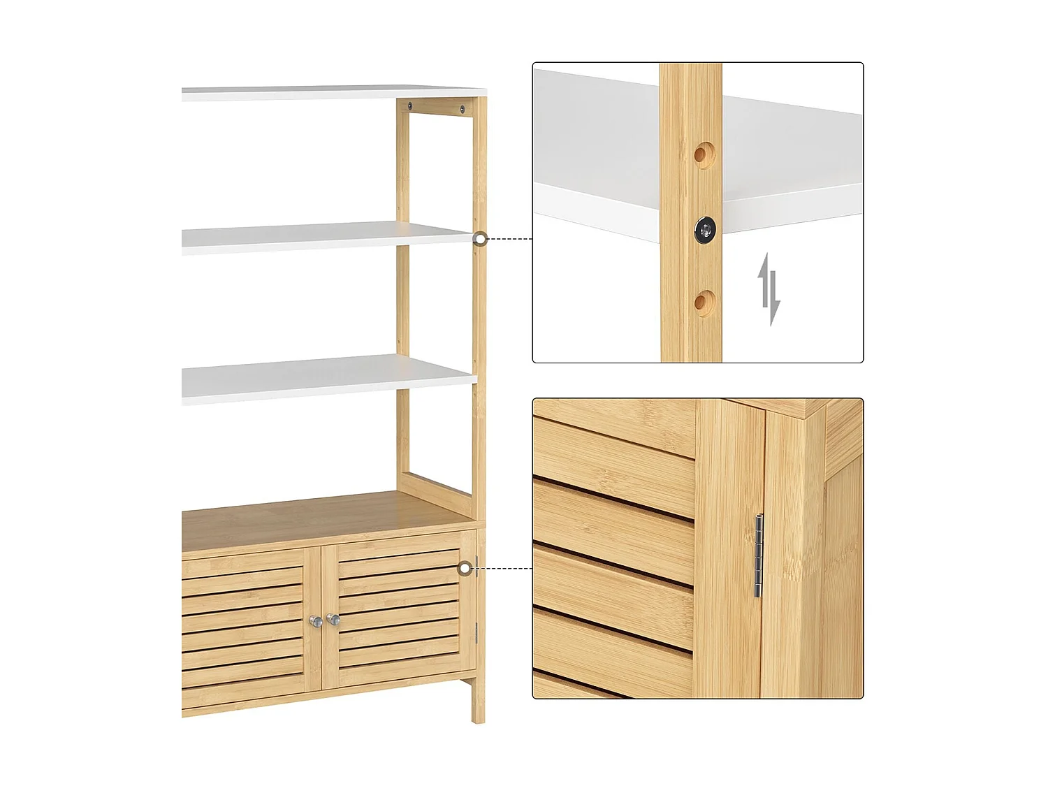 Armoires de rangement pour armoires de salle de bain