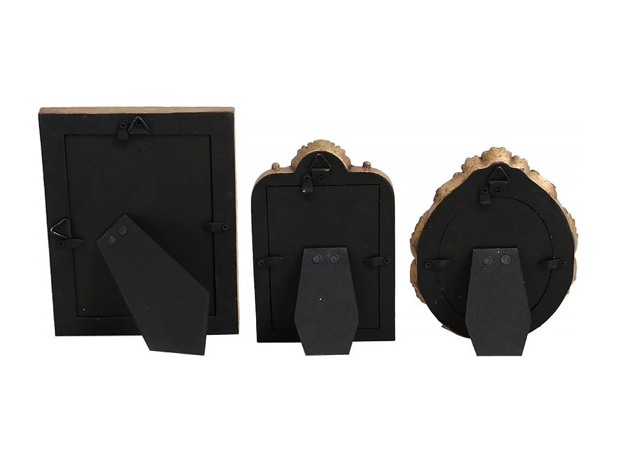 Set de 3 cadres photos dorés Résine Or - Interior's