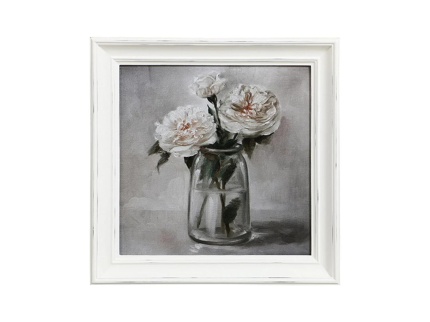 Huile pivoines Bois Multicolore - Charme Interior's