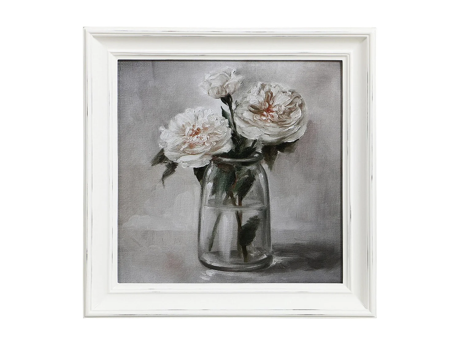 Huile pivoines Bois Multicolore - Charme Interior's