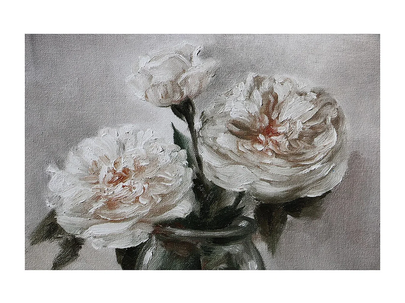 Huile pivoines Bois Multicolore - Charme Interior's