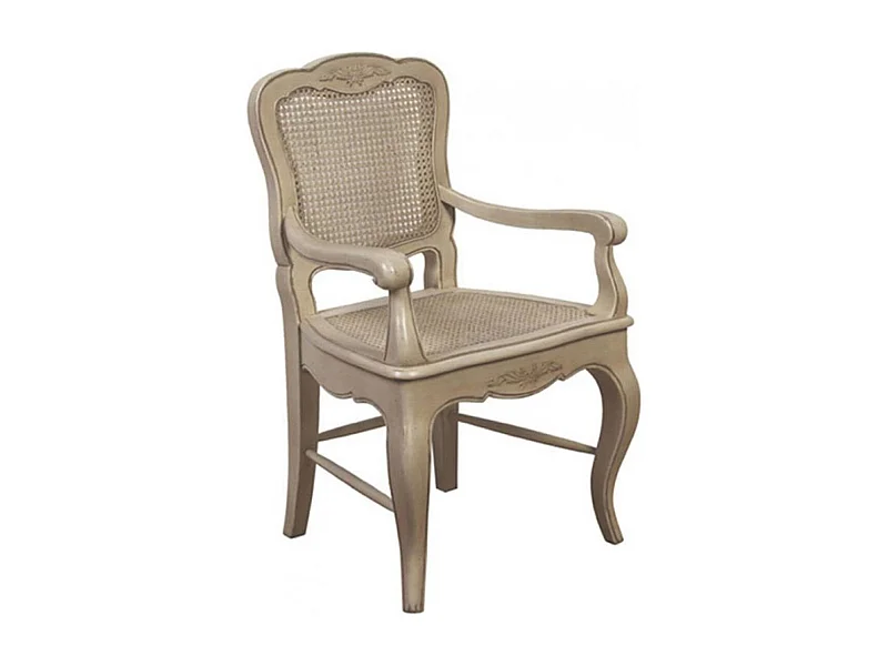Fauteuil canné louis xv Bois Beige - Château Interior's