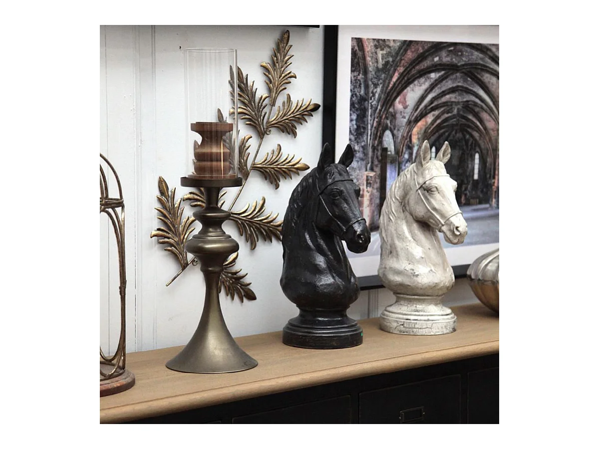 Statue cavalier Résine Gris - Chic Interior's