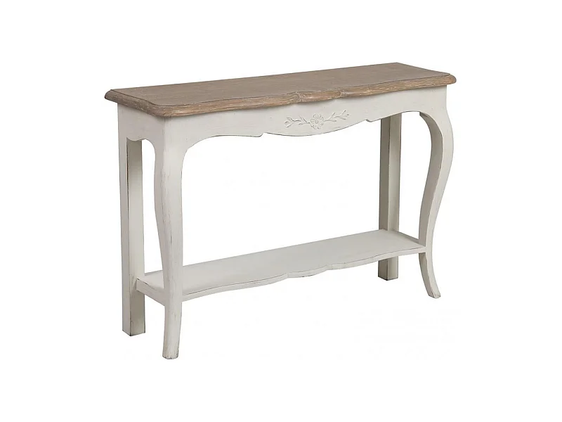 Console pieds galbés Bois Blanc - Château Interior's