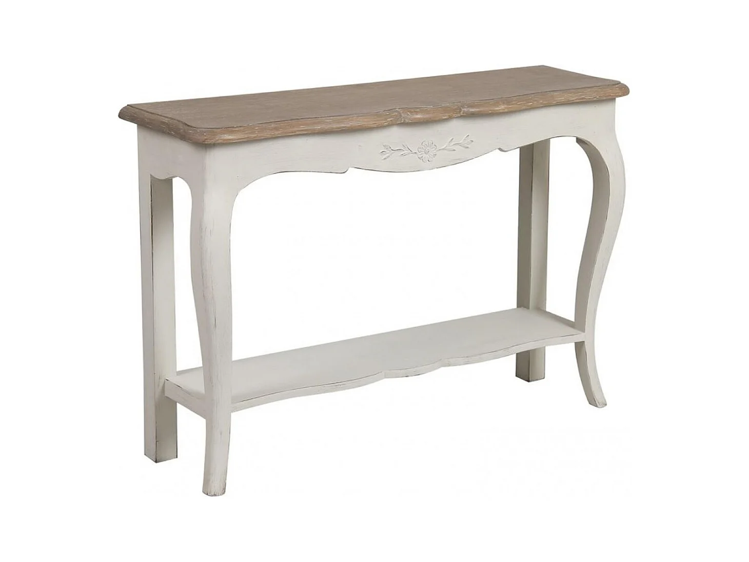 Console pieds galbés Bois Blanc - Château Interior's