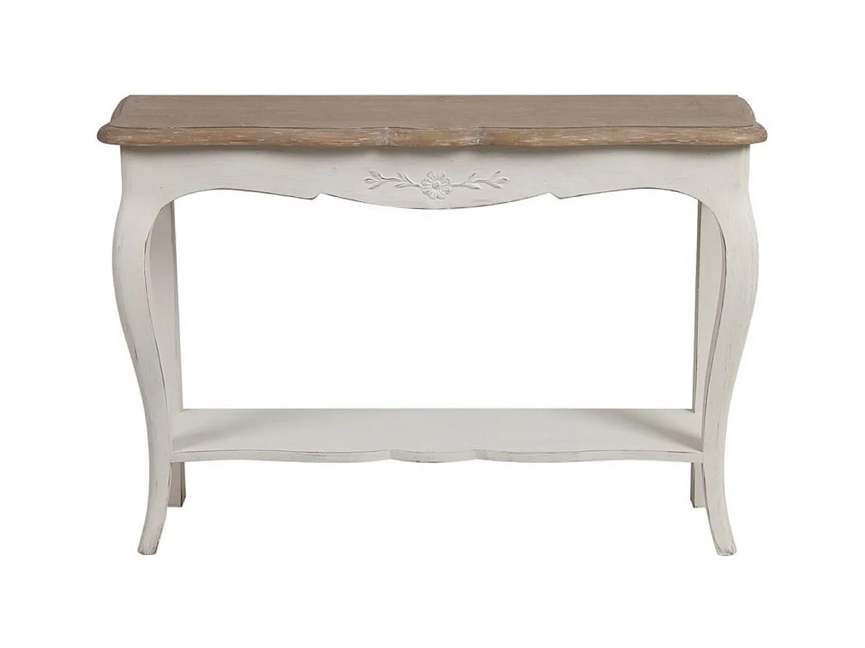 Console pieds galbés Bois Blanc - Château Interior's