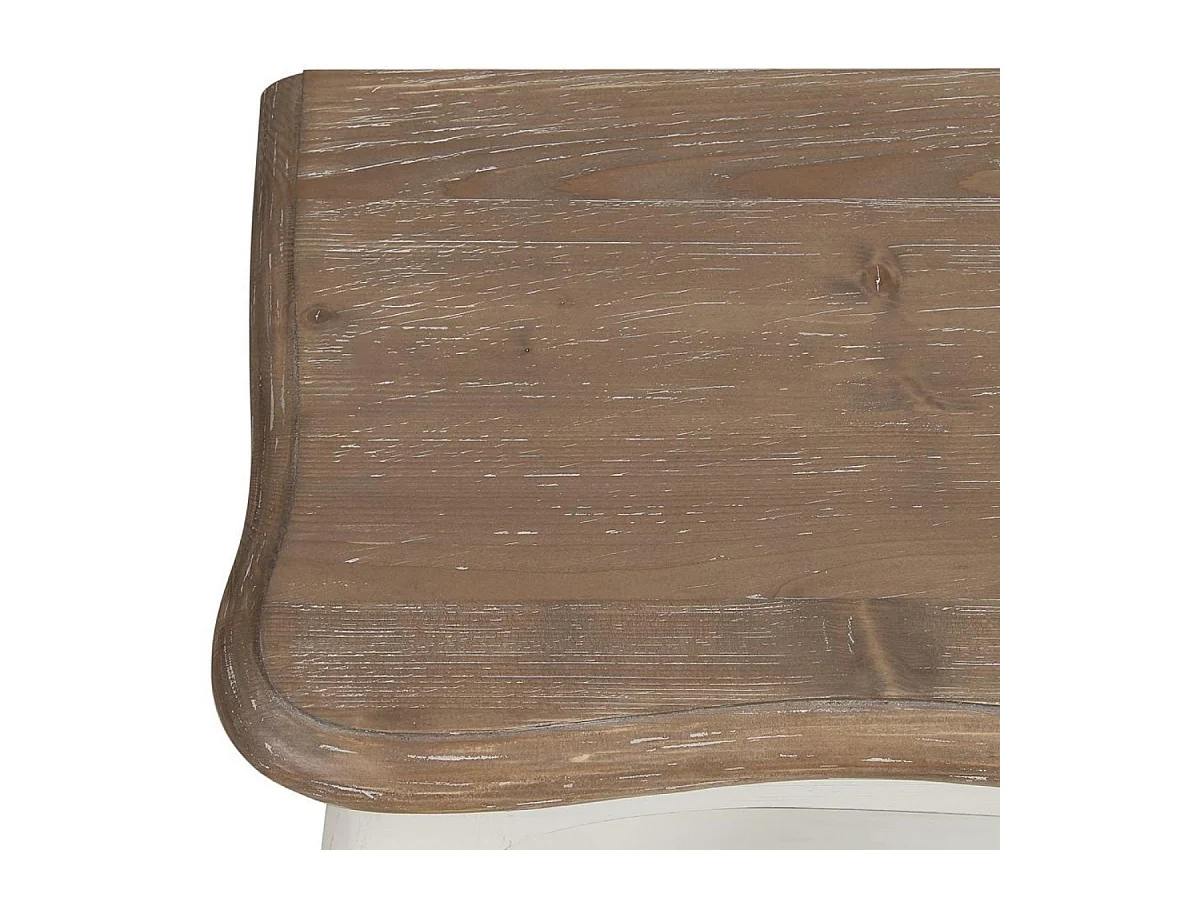 Console pieds galbés Bois Blanc - Château Interior's