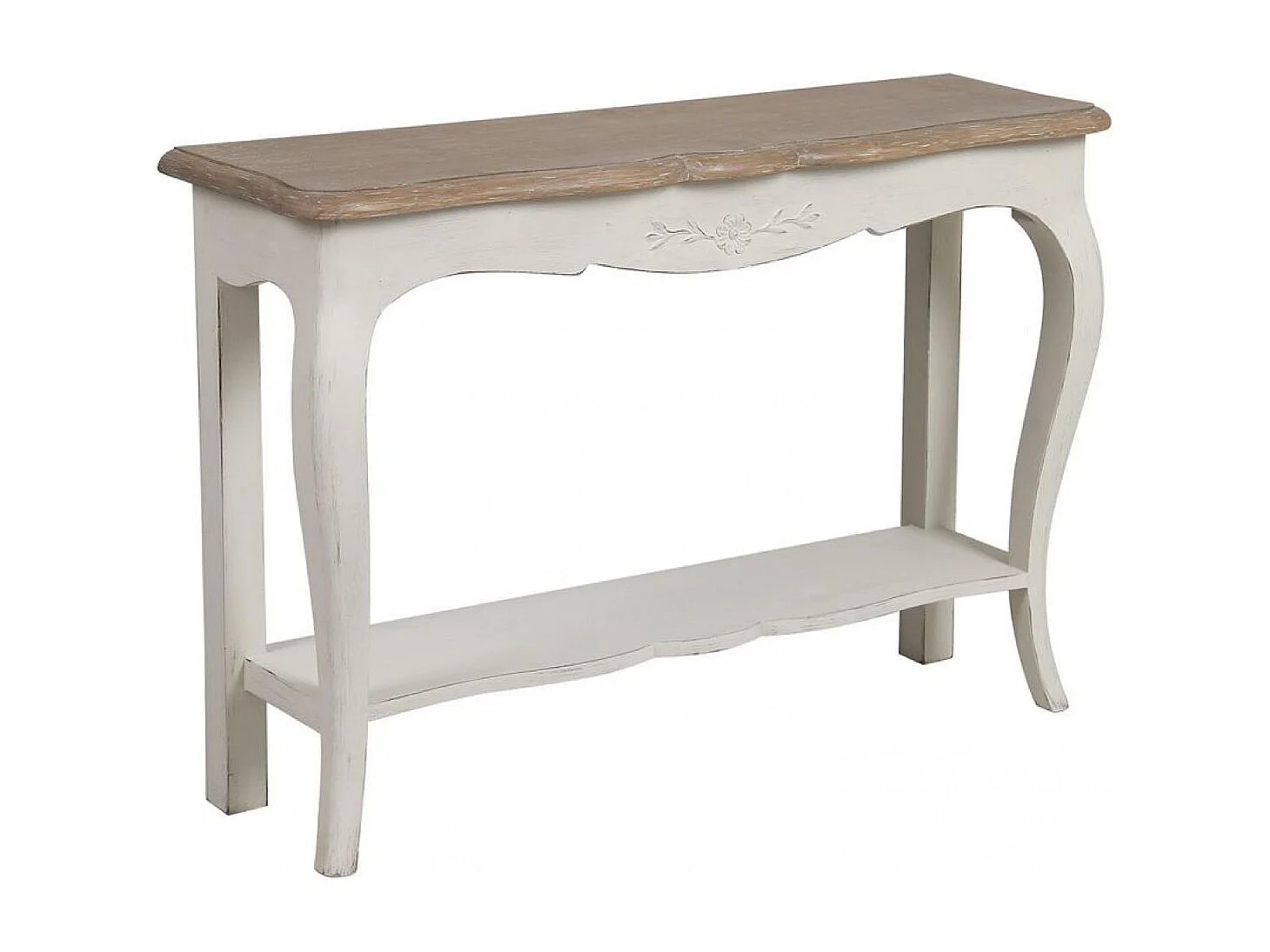 Console pieds galbés Bois Blanc - Château Interior's