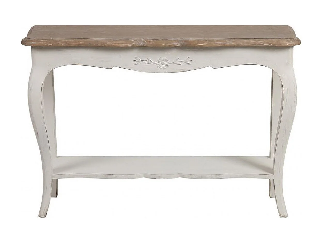 Console pieds galbés Bois Blanc - Château Interior's