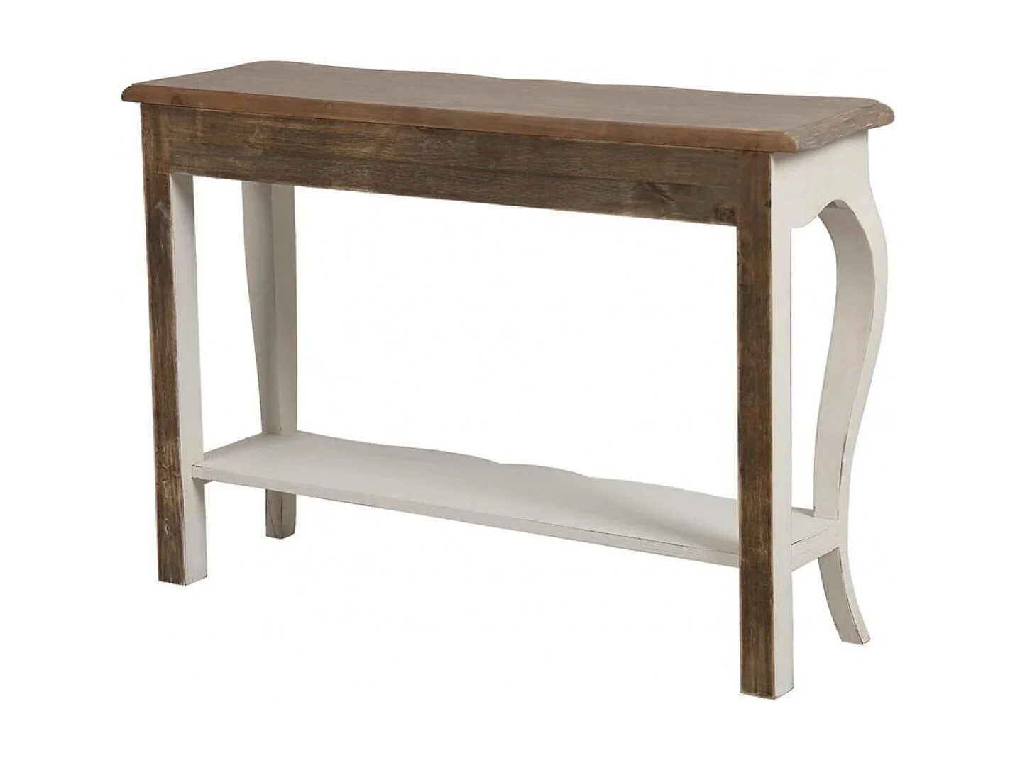 Console pieds galbés Bois Blanc - Château Interior's