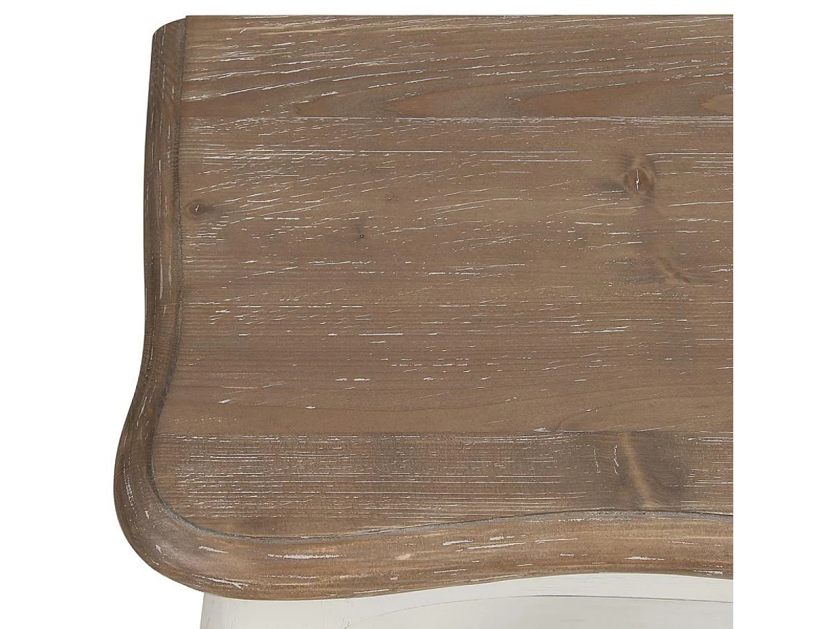 Console pieds galbés Bois Blanc - Château Interior's