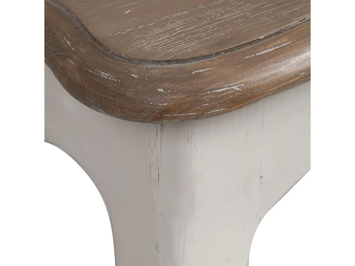 Console pieds galbés Bois Blanc - Château Interior's