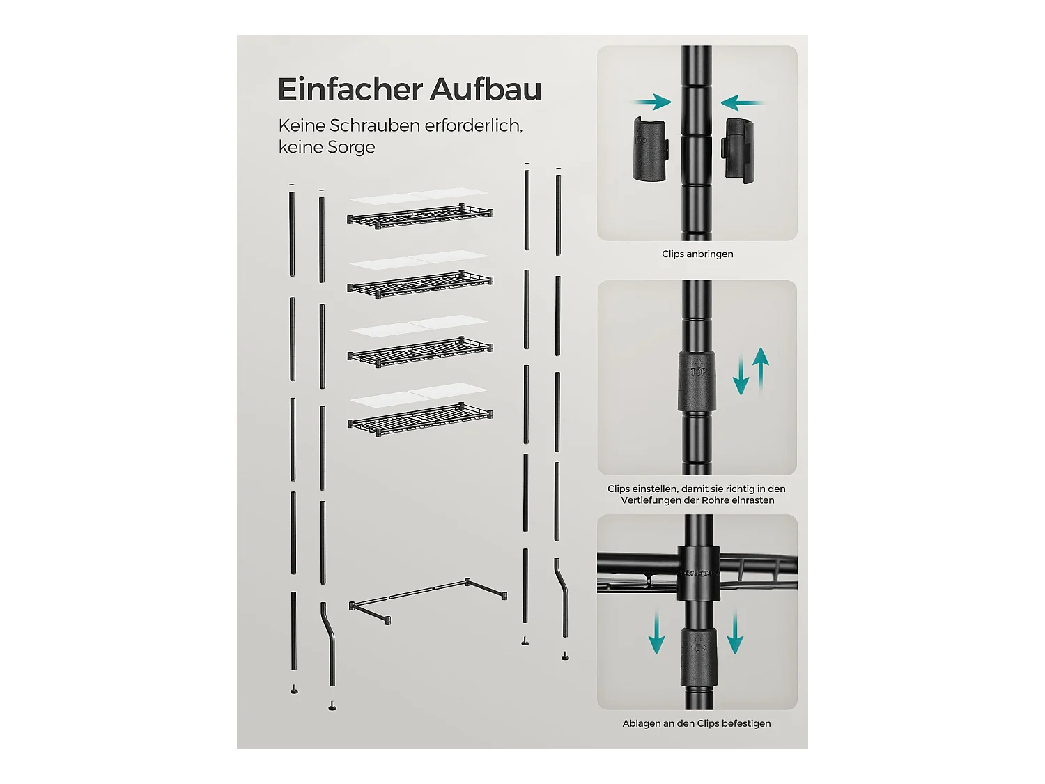 4-stöckiges Toilettenregal Prague