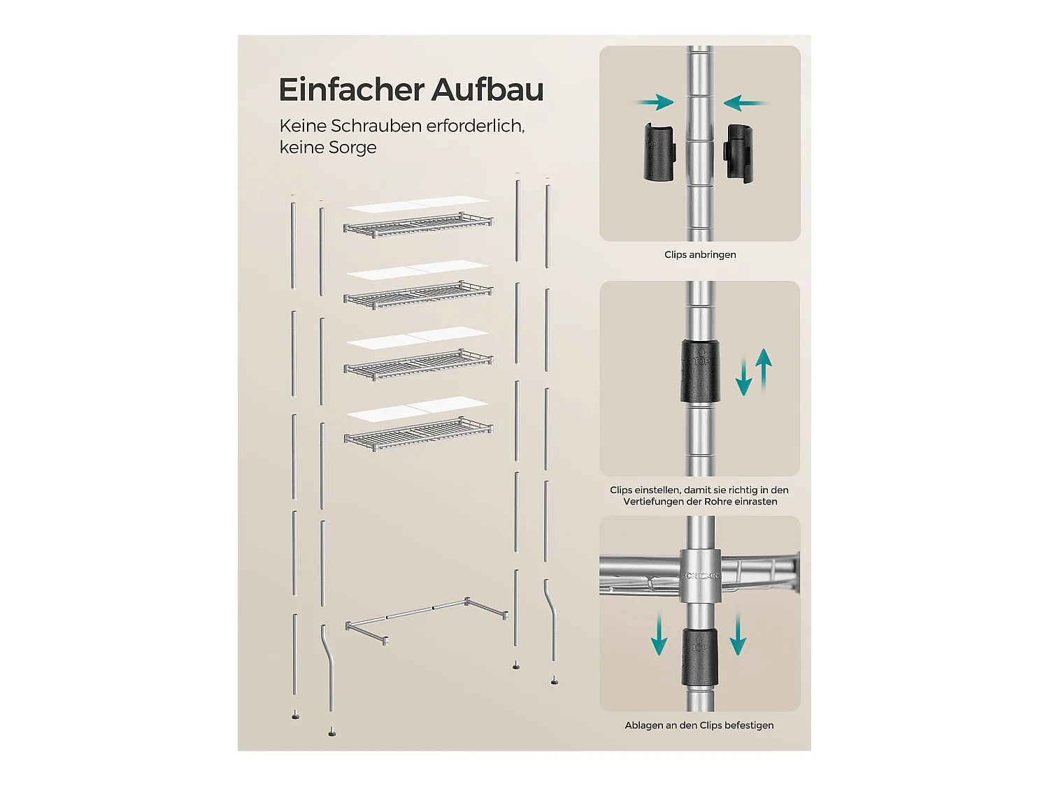 4-stöckiges Toilettenregal Prague