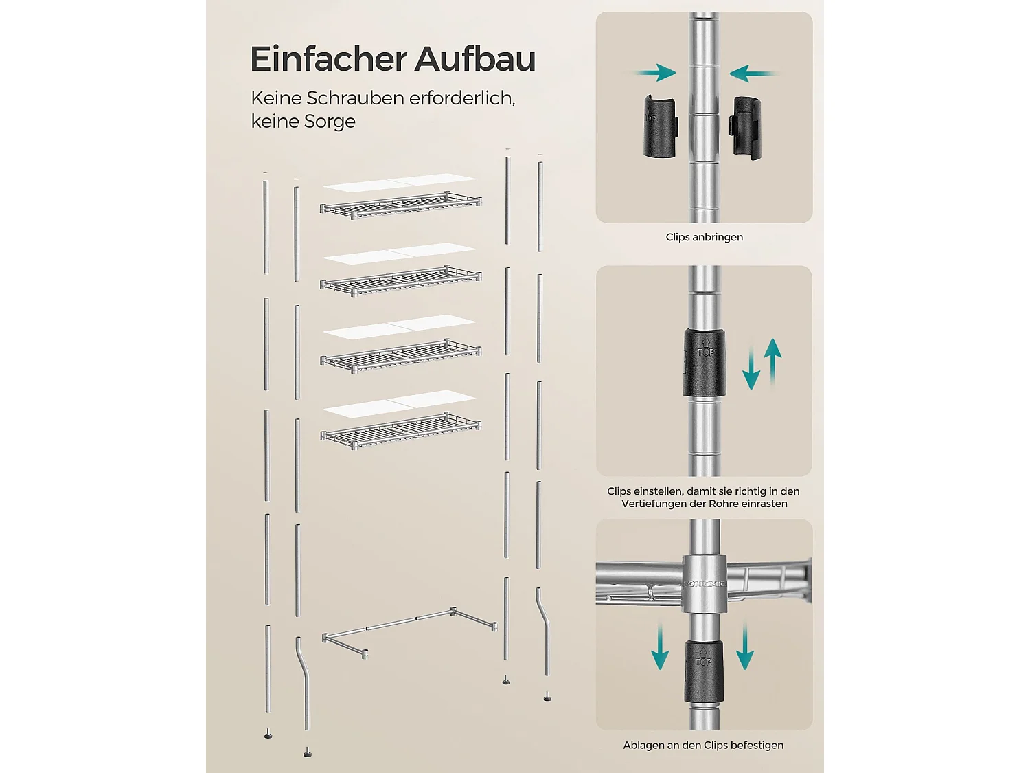 4-stöckiges Toilettenregal Prague