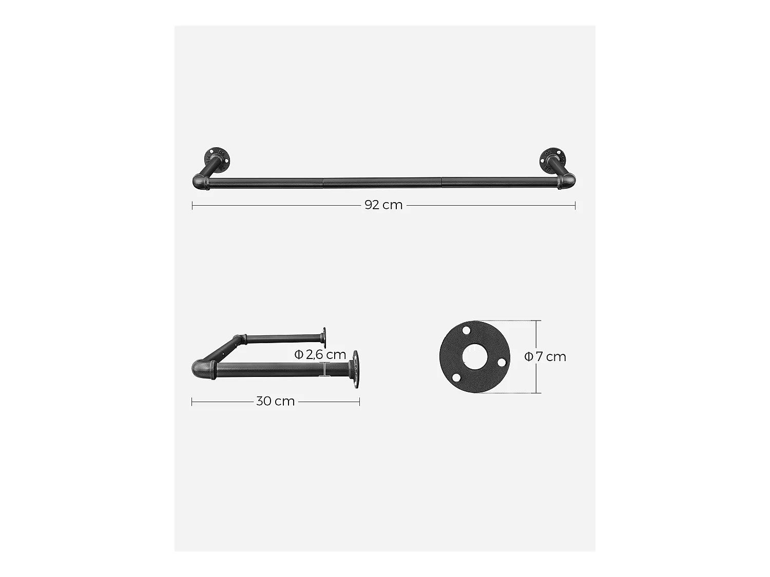 Kleiderstange Mbabane 2er-Set
