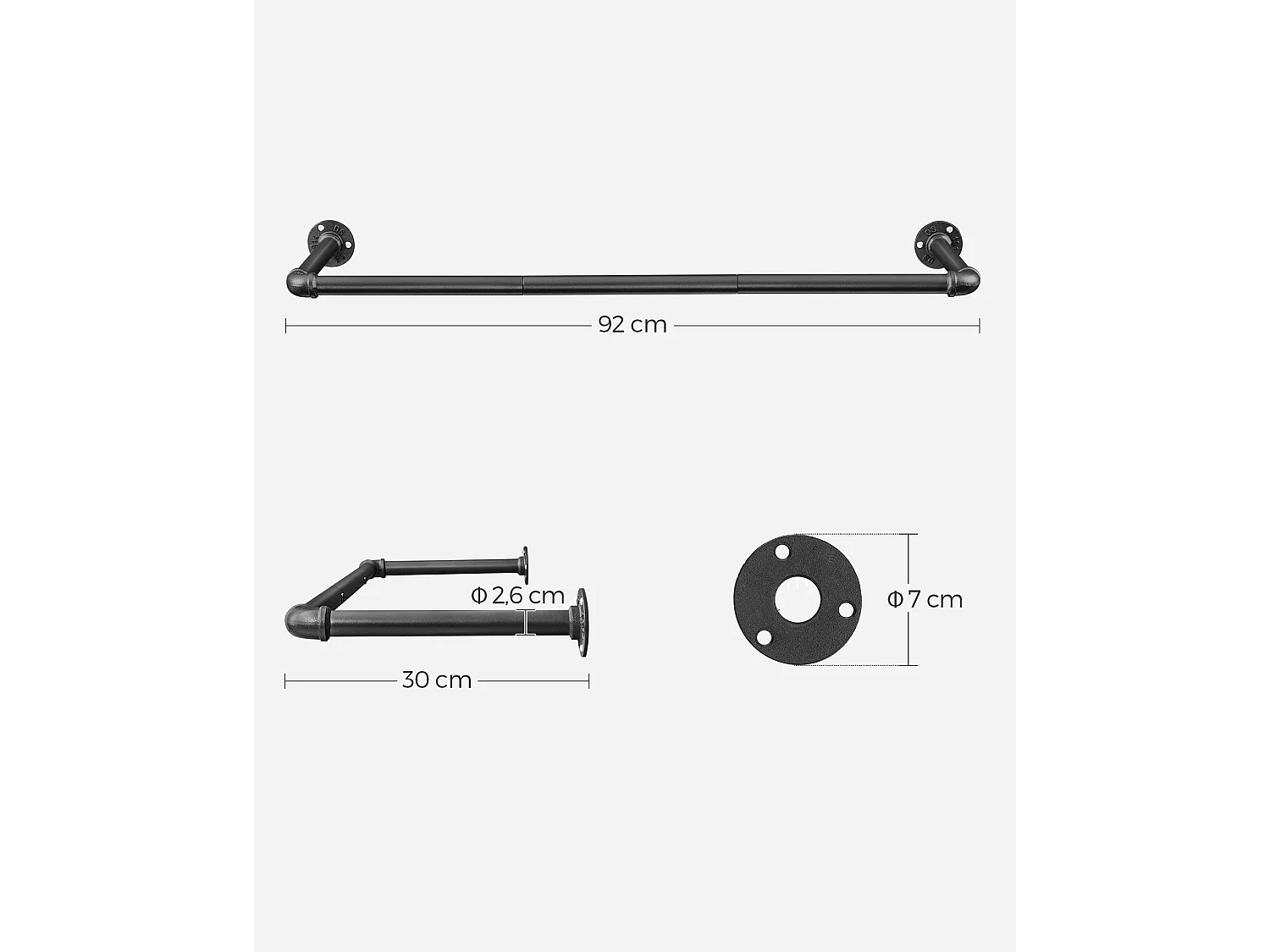 Kleiderstange Mbabane 2er-Set