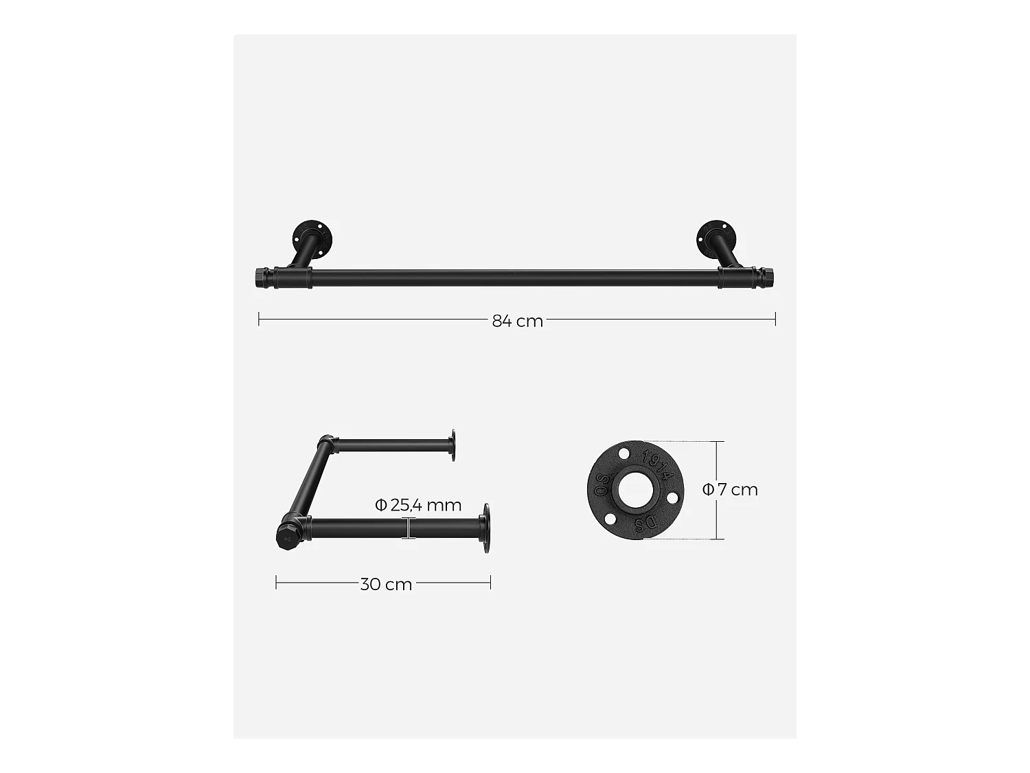 Kleiderstange Bissau 2er-Set