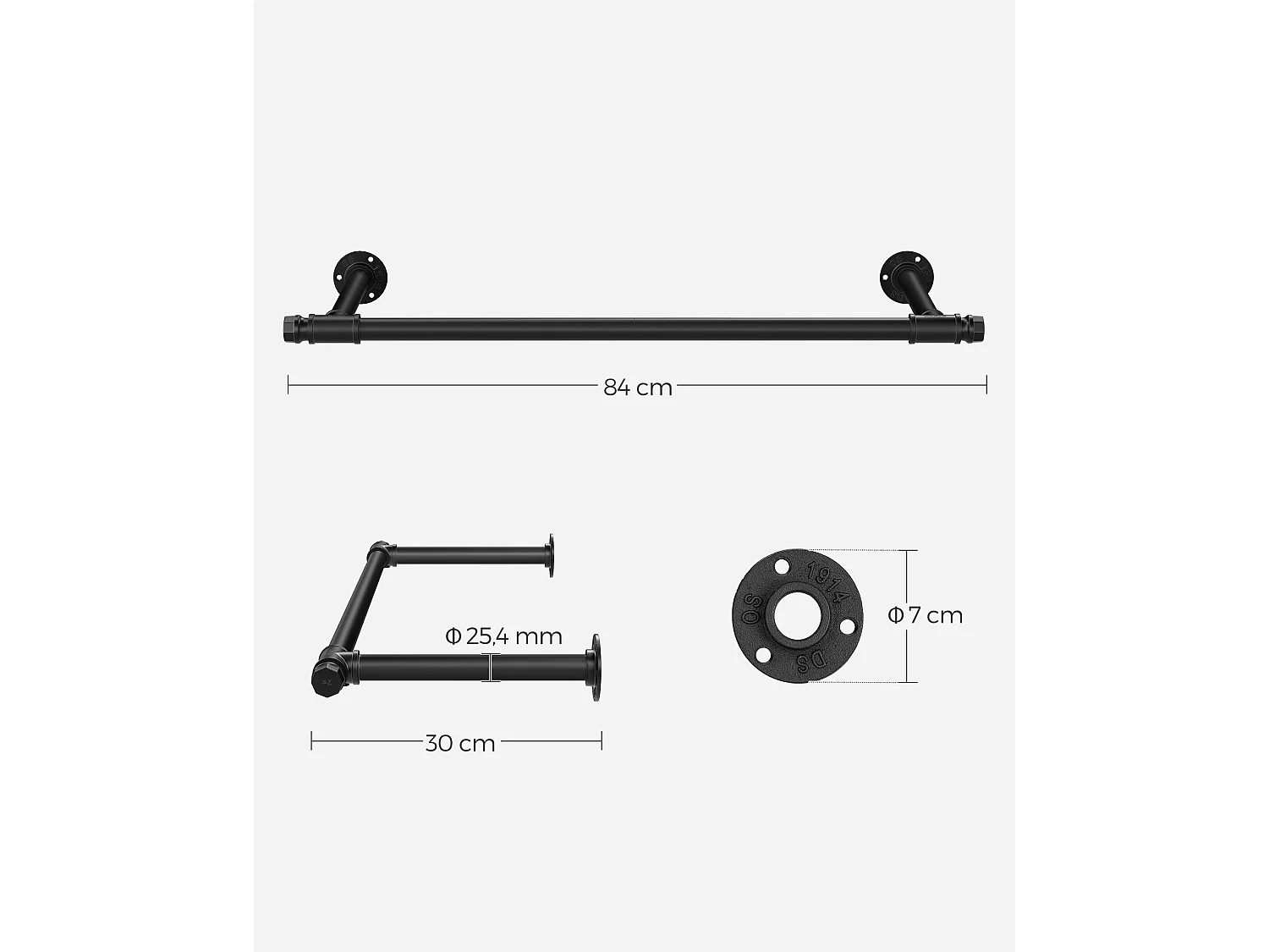 Kleiderstange Bissau 2er-Set