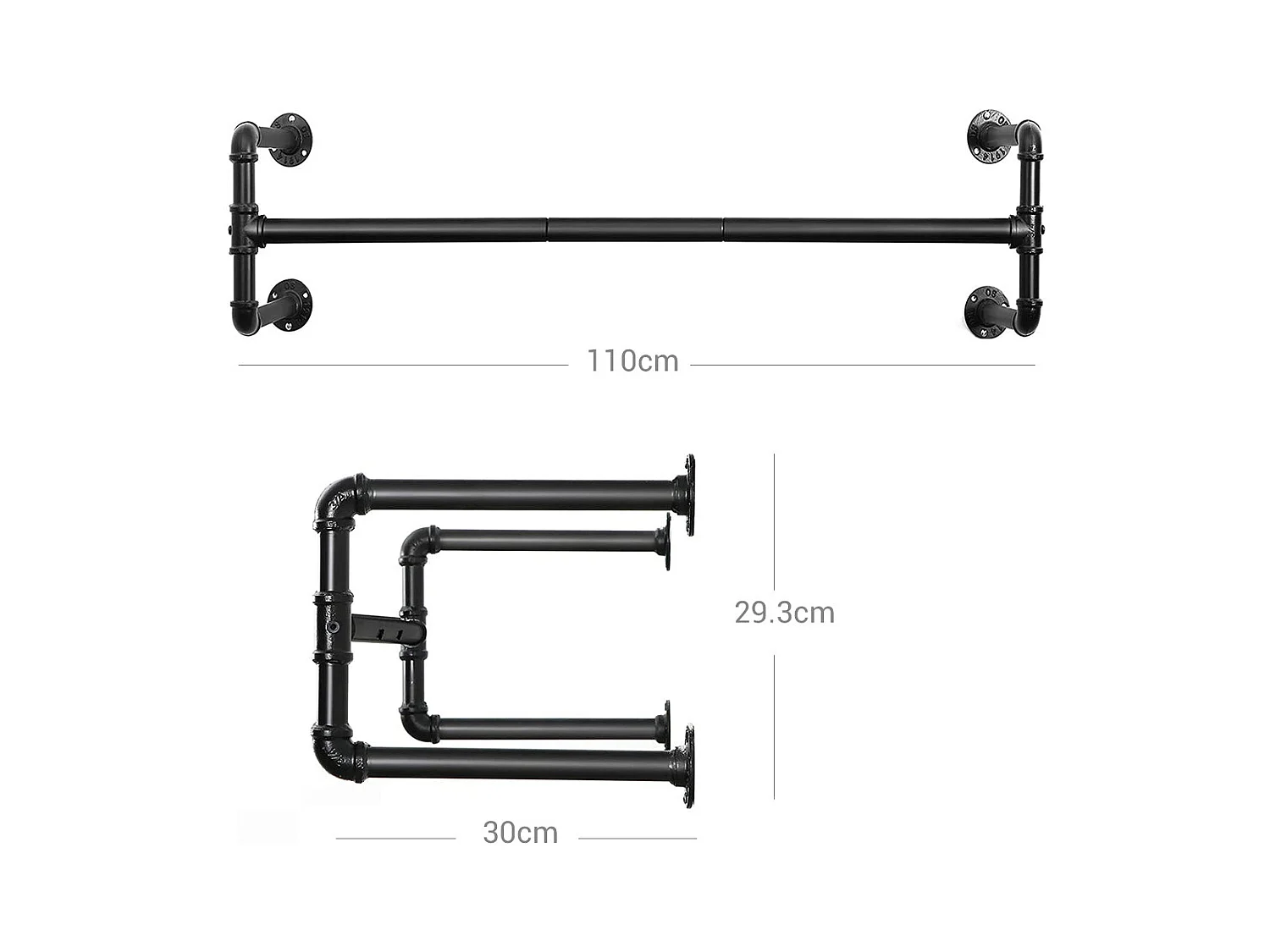 2er-Set Kleiderstange Santiago