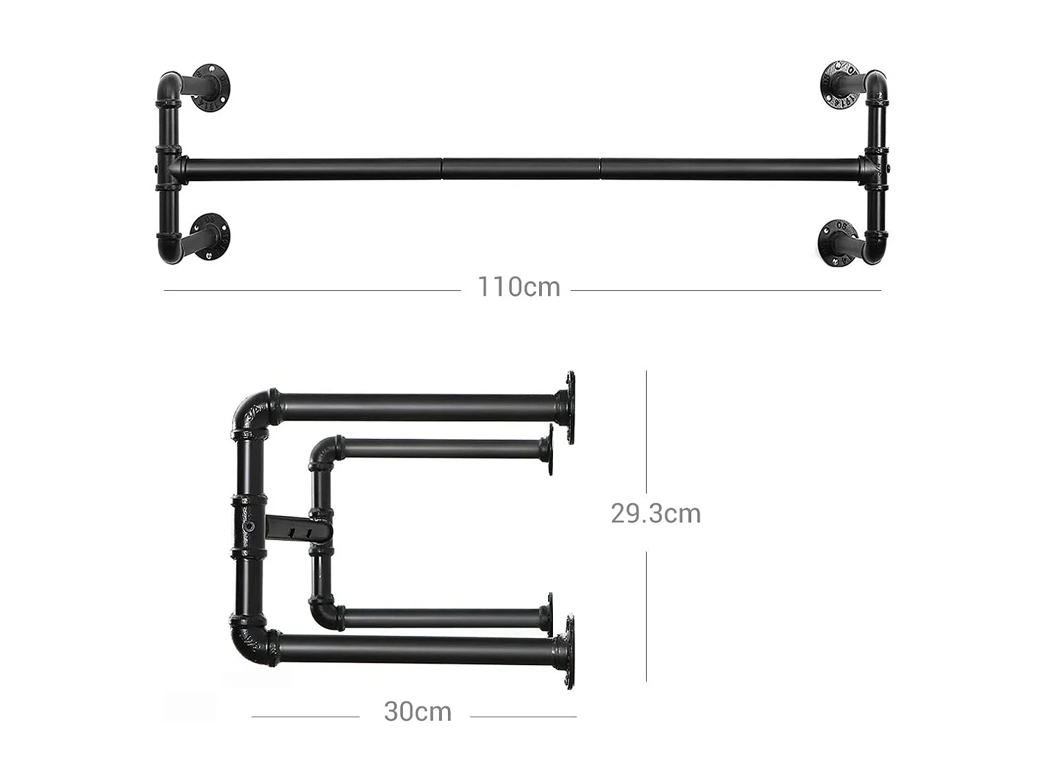 2er-Set Kleiderstange Santiago