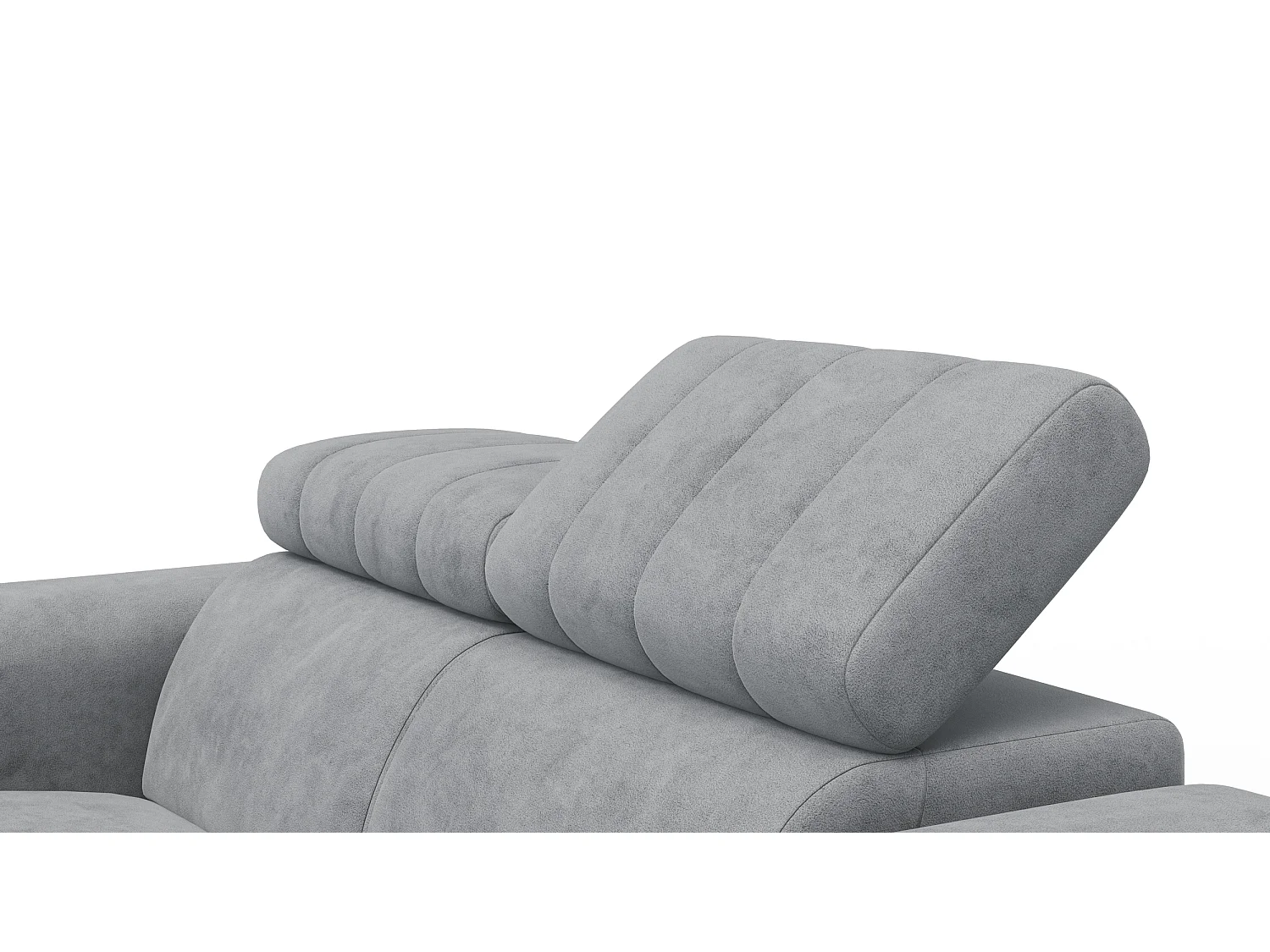 Canapé 2 places NORDEL, tissu gris