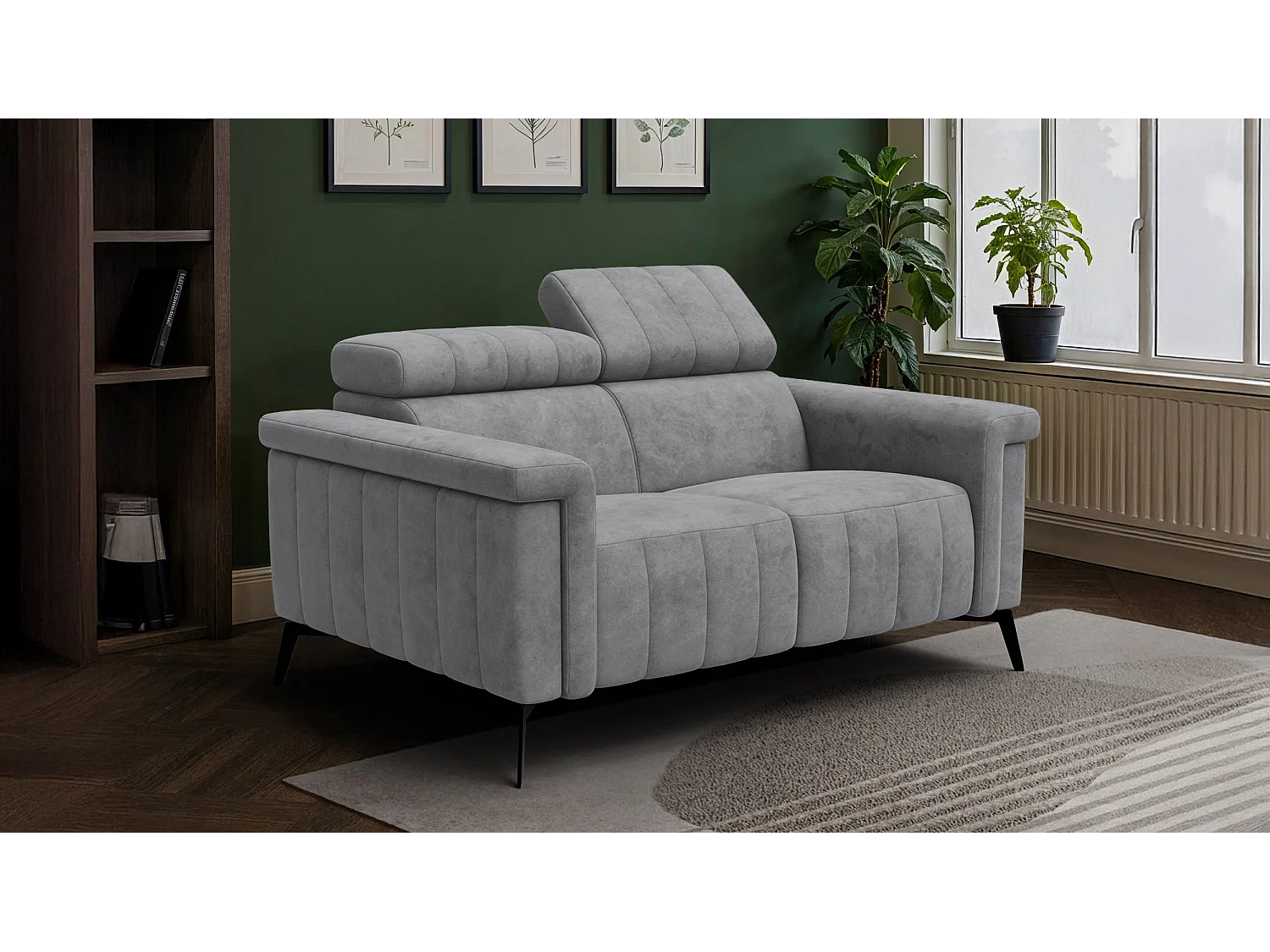 Sofa 2-Sitzer NORDEL, grau