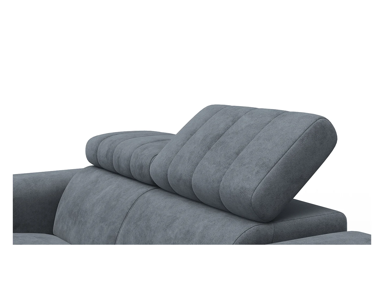 Canapé 2 places NORDEL, tissu gris foncé