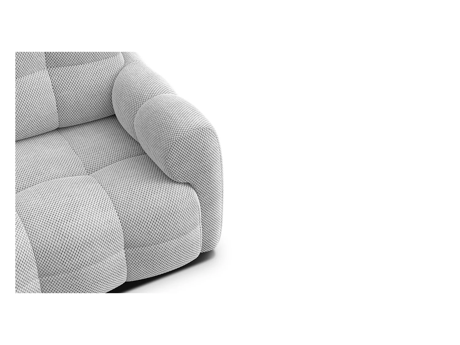 CANAPÉ MELLOW 2 places, tissu gris clair