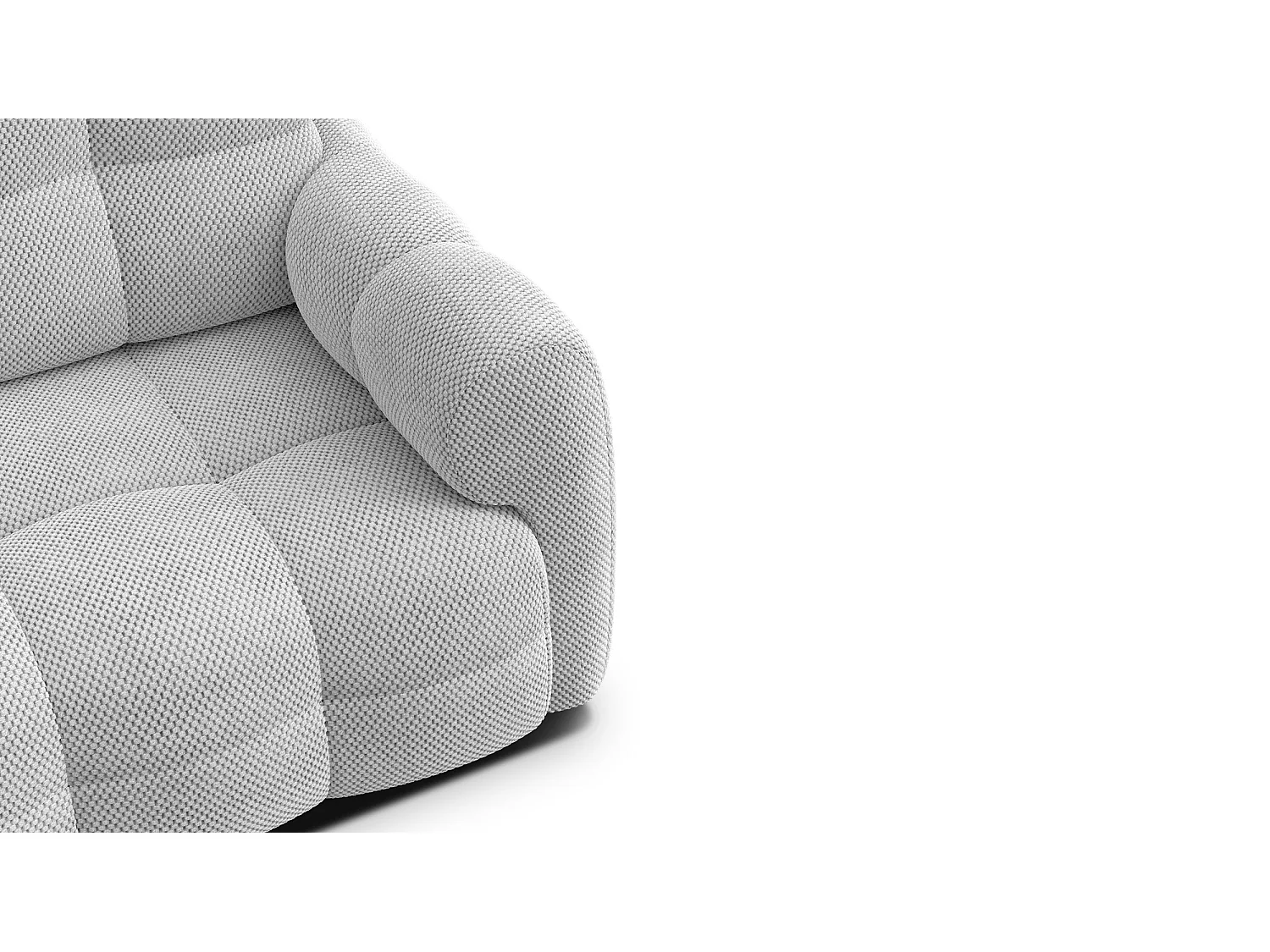 CANAPÉ MELLOW 2 places, tissu gris clair