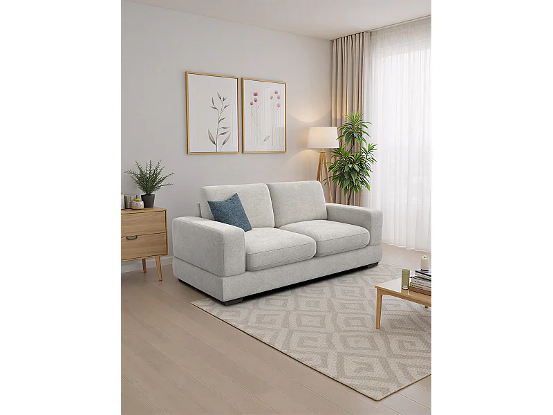 Canapé 3 places OTTO, tissu crème