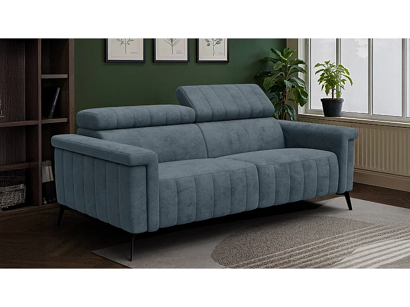 Sofa 3-Sitzer NORDEL, blaugrau