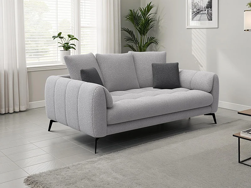 Canapé 2,5 places CALME, tissu gris clair