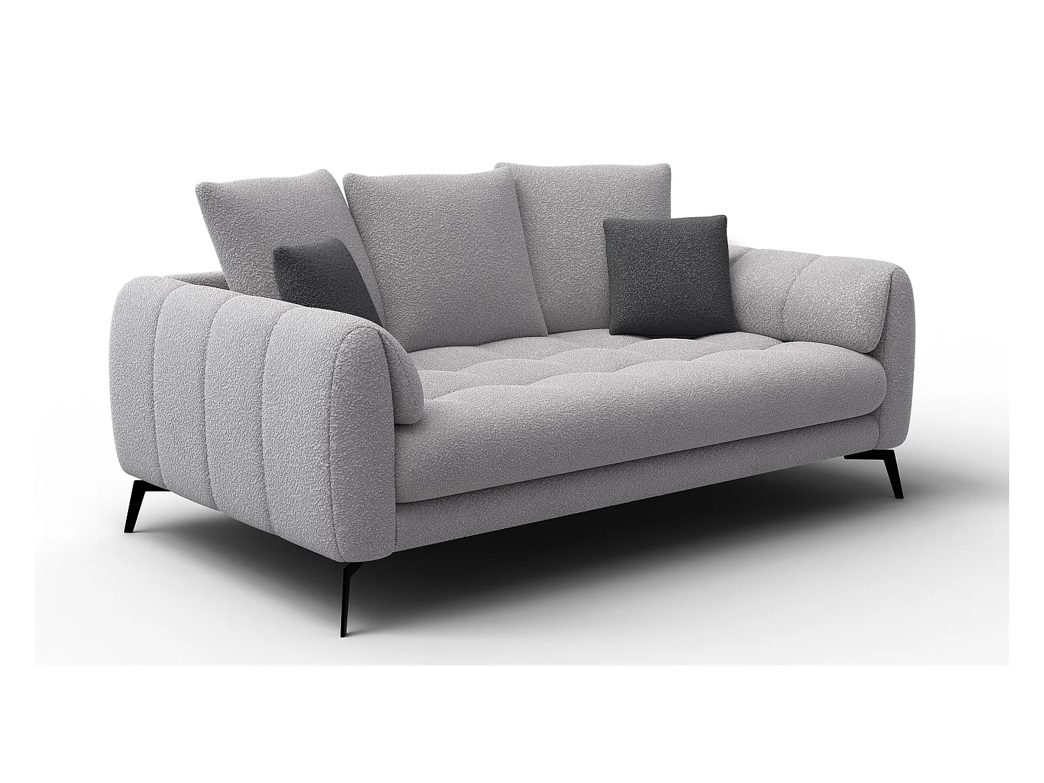 Canapé 2,5 places CALME, tissu gris clair