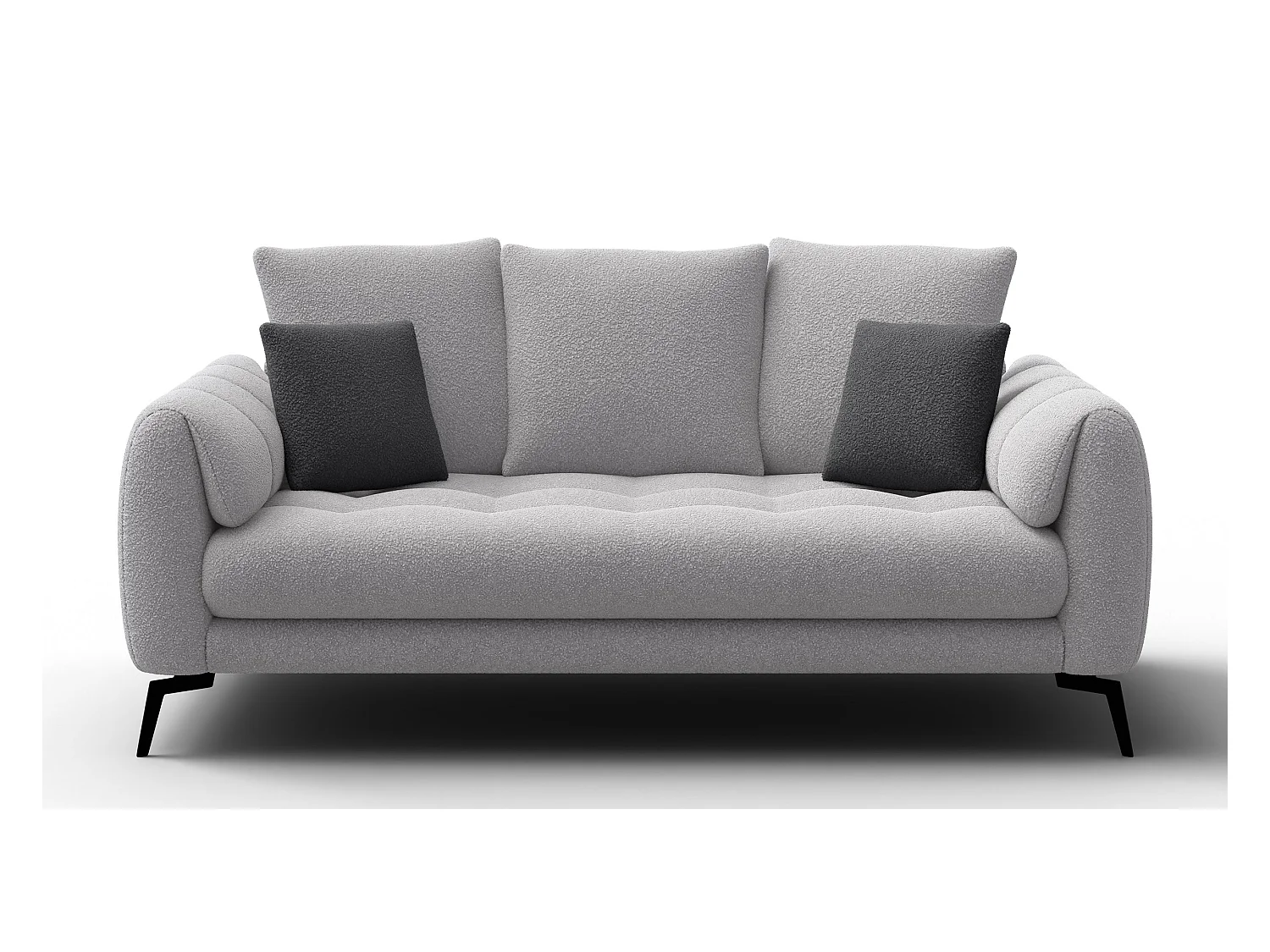 Canapé 2,5 places CALME, tissu gris clair