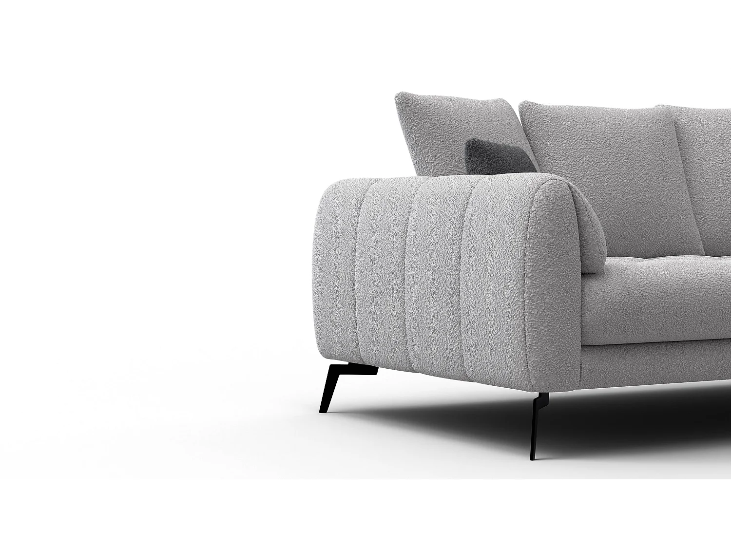 Canapé 2,5 places CALME, tissu gris clair