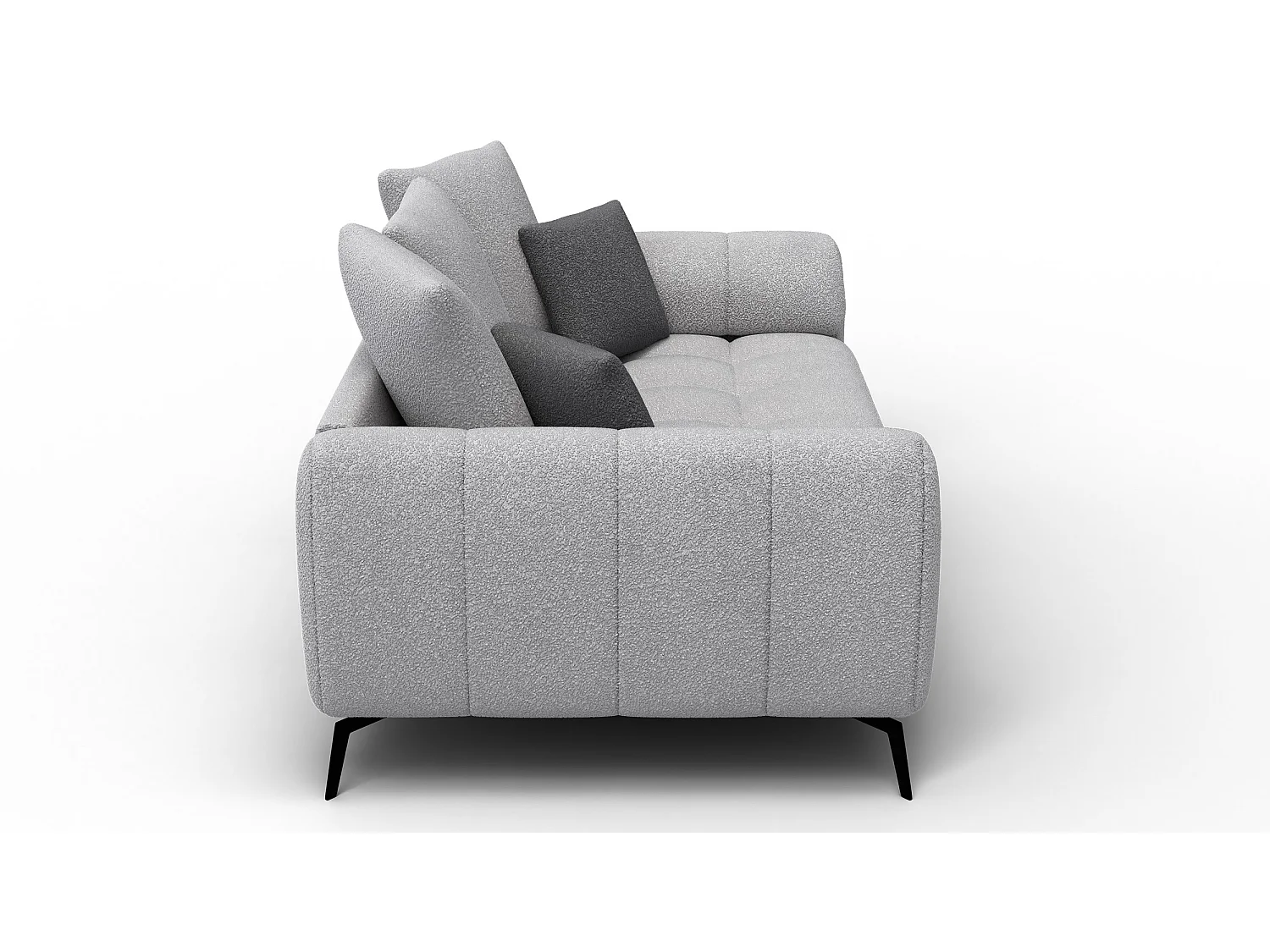 Canapé 2,5 places CALME, tissu gris clair