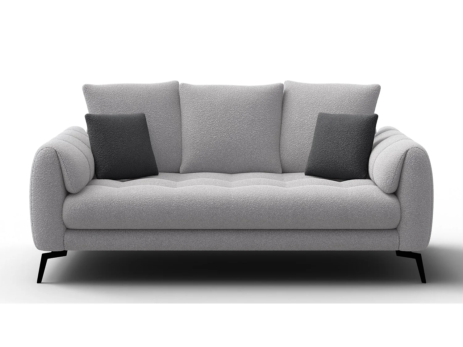 Canapé 2,5 places CALME, tissu gris clair