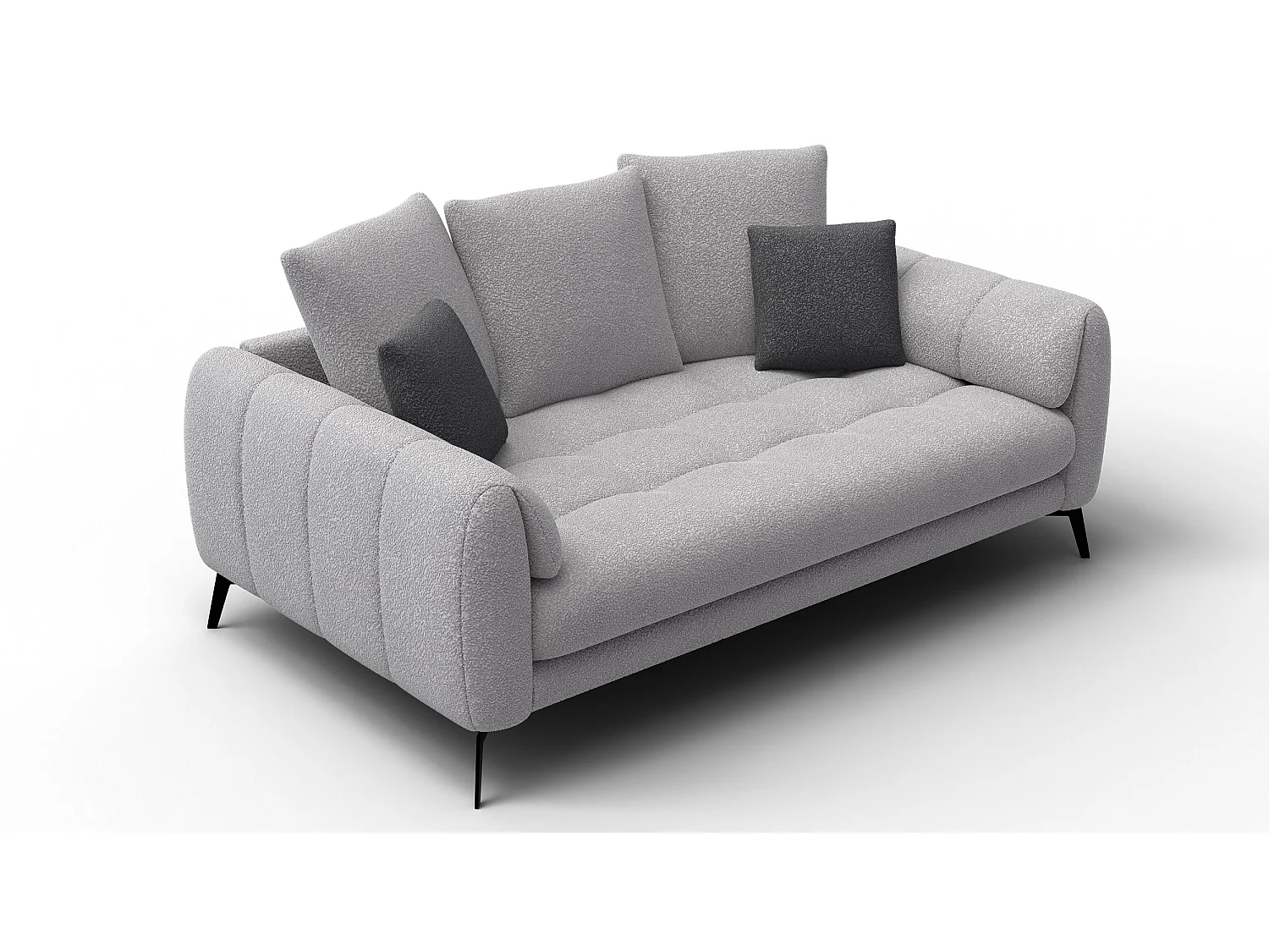 Canapé 2,5 places CALME, tissu gris clair